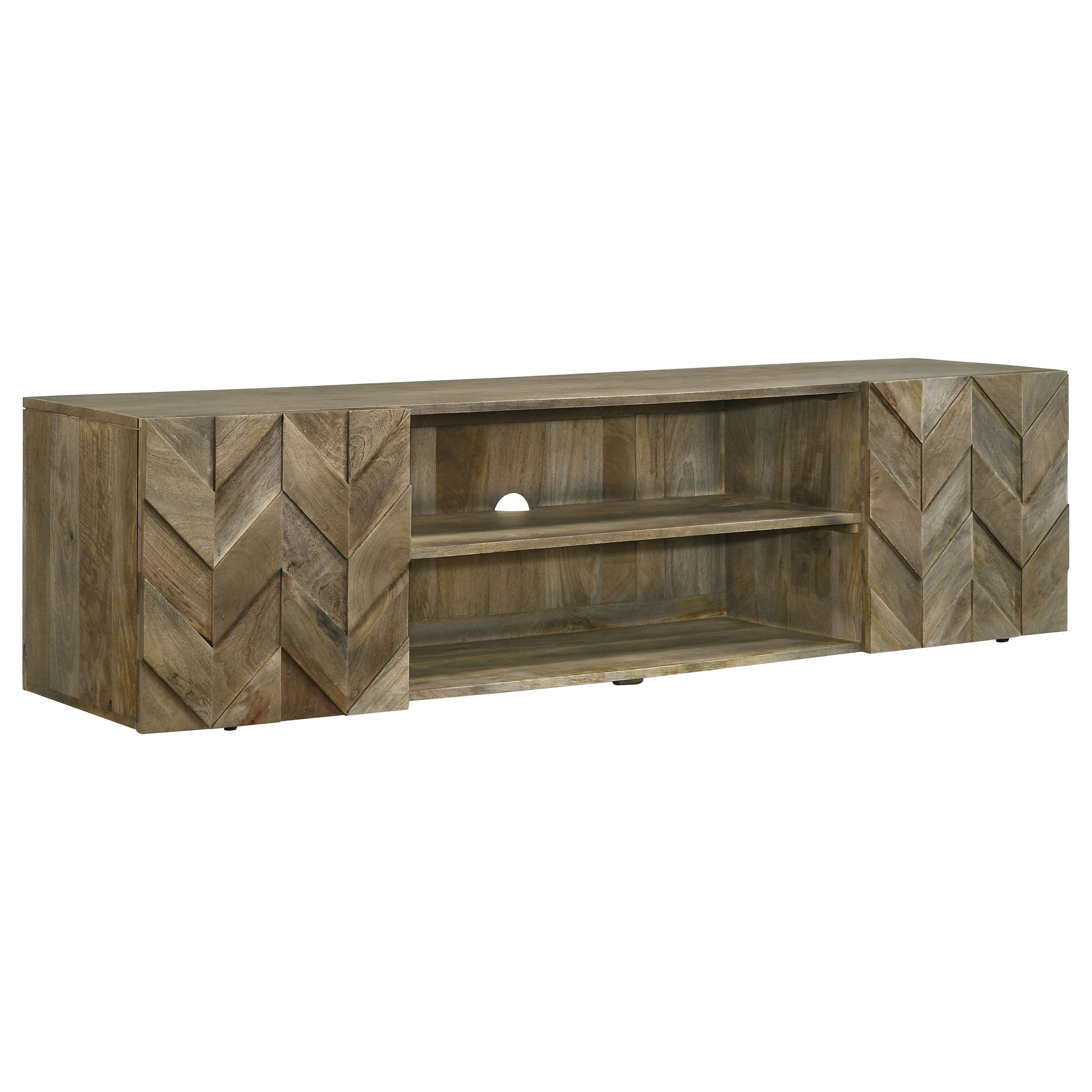 Coaster Keese 2-door Wood 70-inch TV Stand Media Console Mango Brown 702333