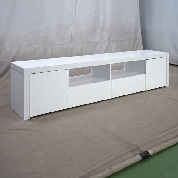 Coaster Jude 2-door 79" TV Stand With Drawers White High Gloss 704262
