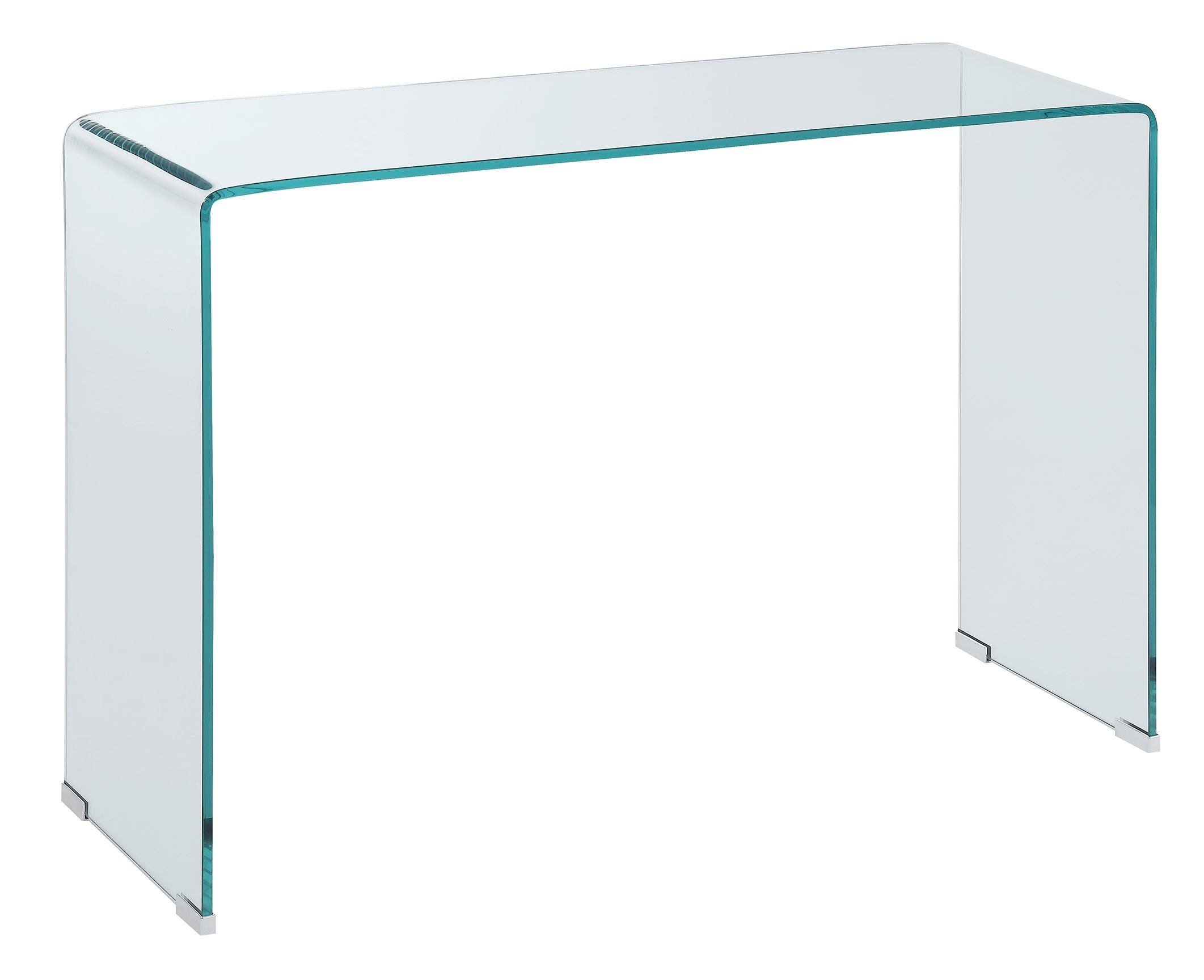 Clear glass console table discount