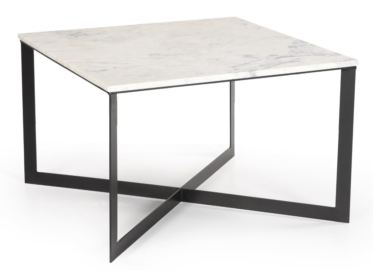 Coaster Tobin Square Marble Top Coffee Table White And Black 707698