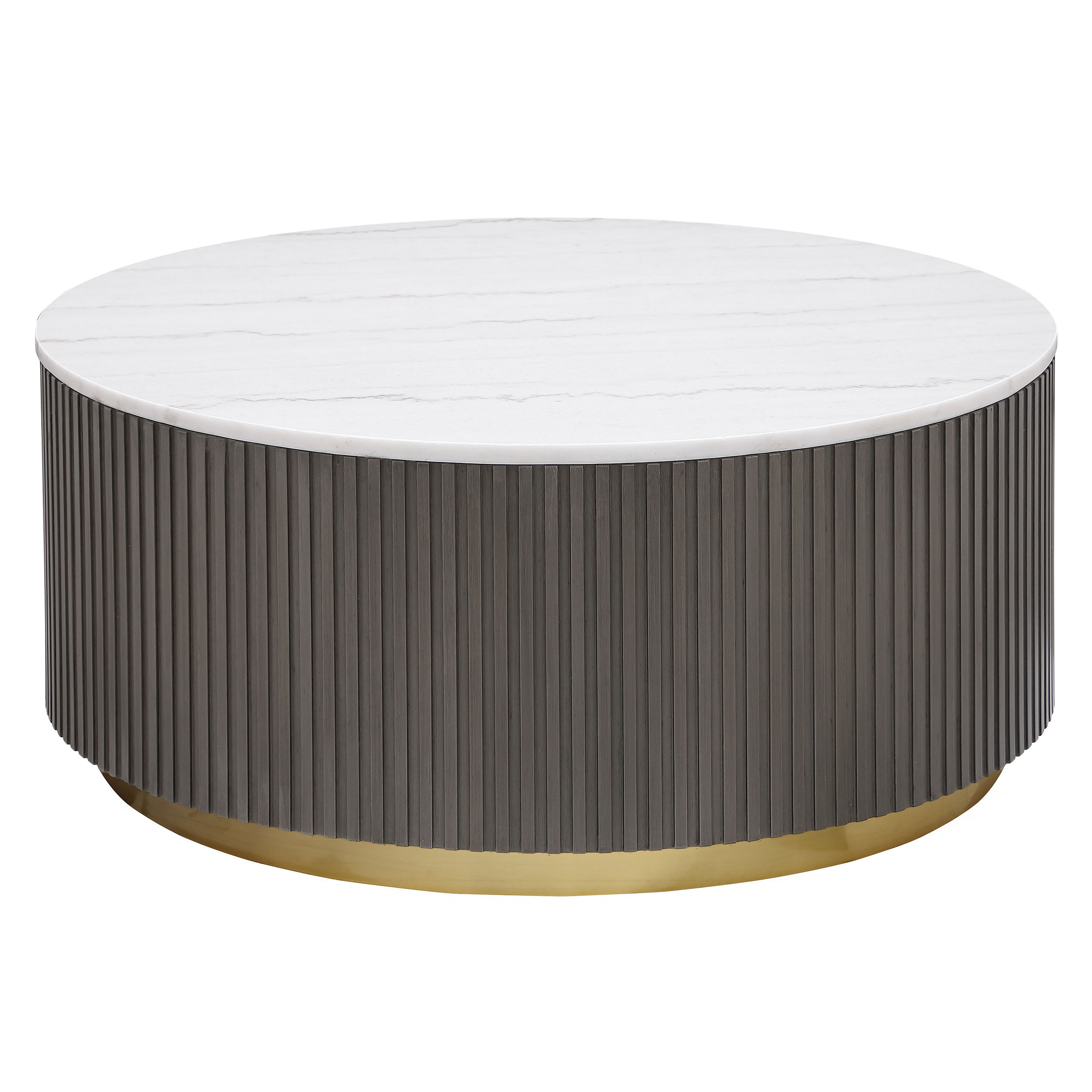 Coaster Living Room Jason Round Marble Top Coffee Table