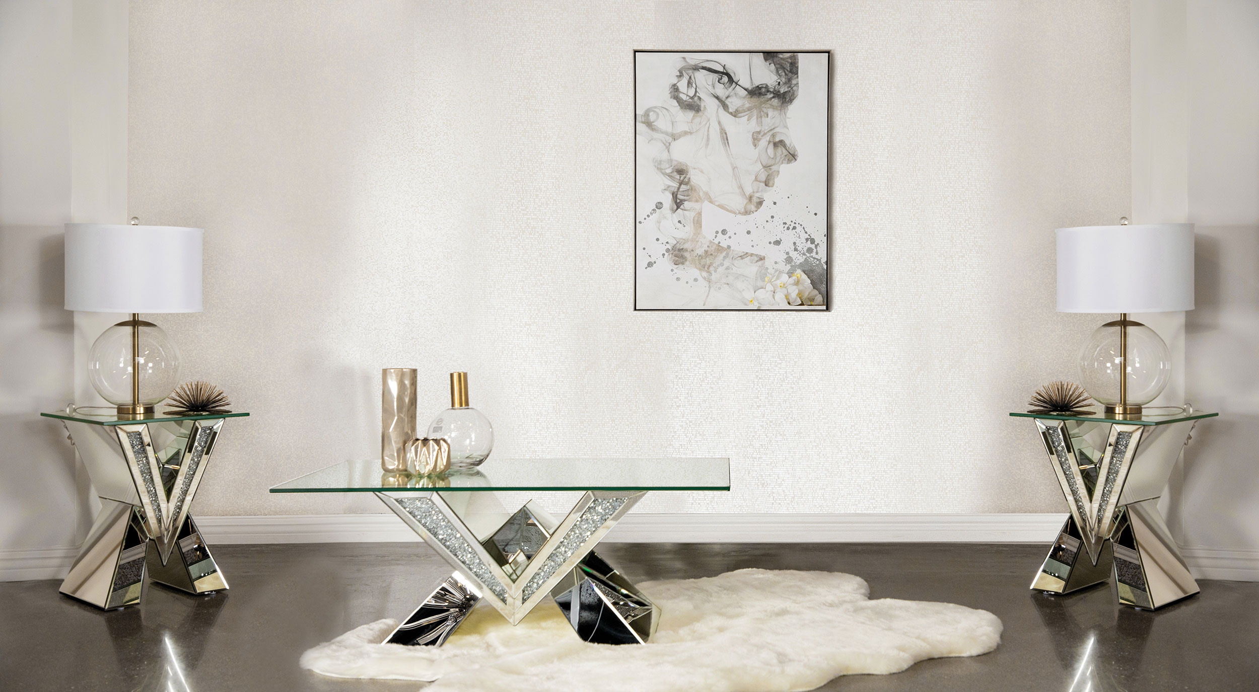 Coaster Taffeta 3-piece Mirrored Coffee And End Table Set Silver 723448-S3