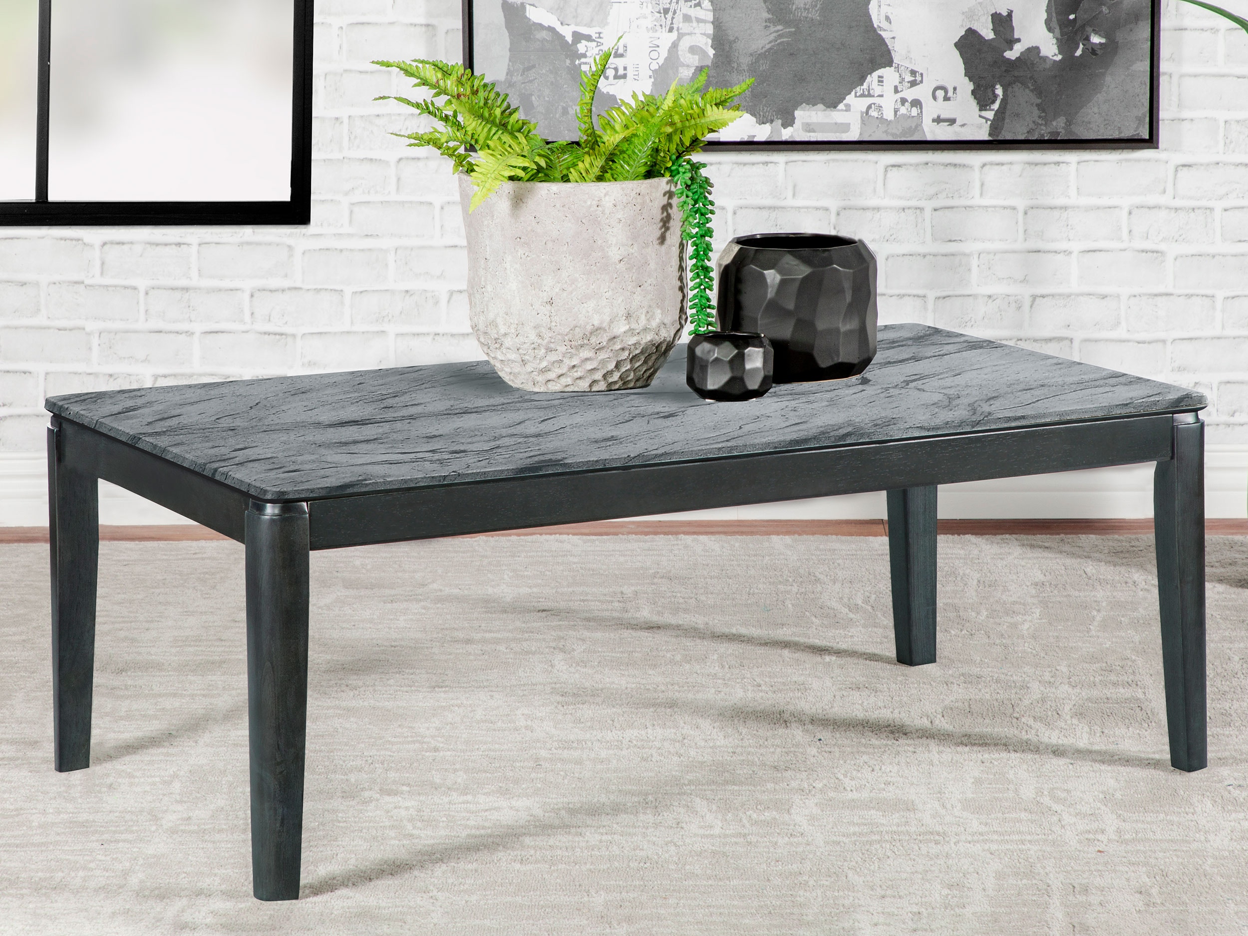 Coaster Living Room Mozzi Rectangular Faux Marble Coffee Table