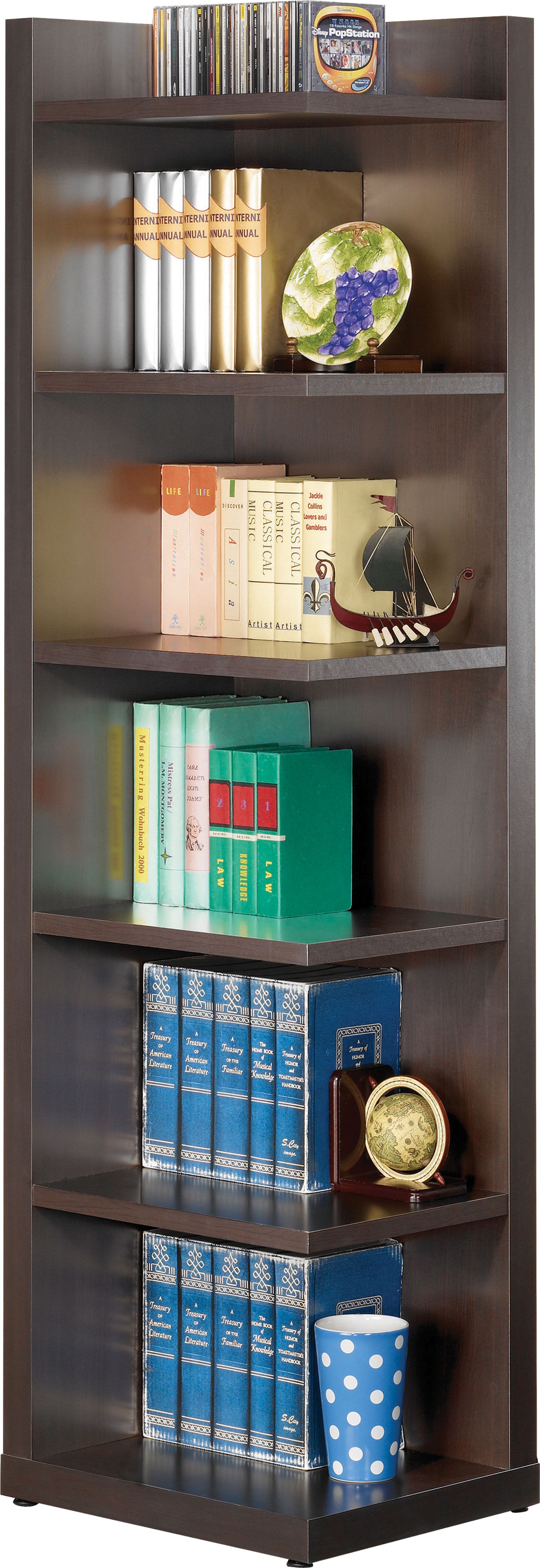 Coaster corner bookshelf discount