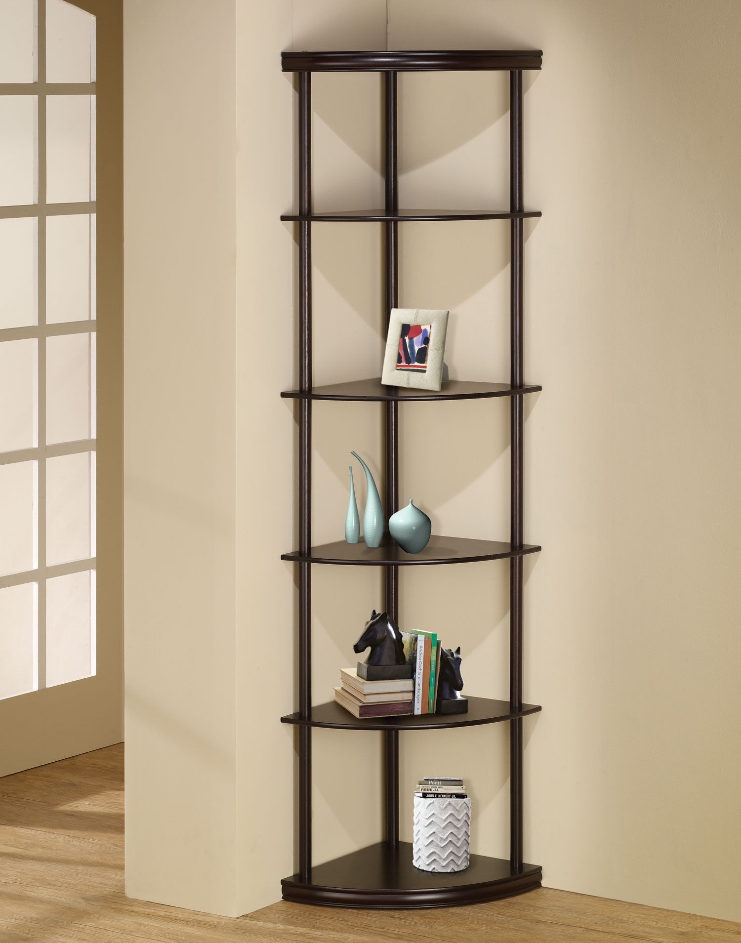 Coaster Home Office Corner Bookcase 800279 Silk Greenery Home