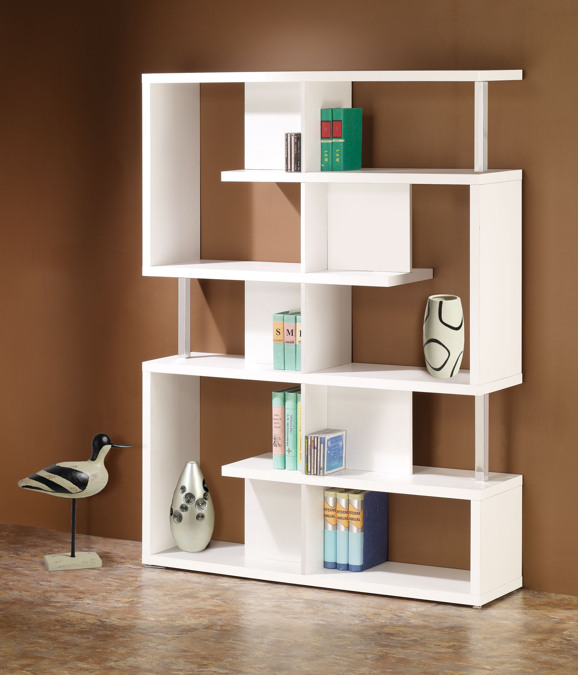 Coaster Home Office Hoover 63-inch 5-shelf Bookshelf White 800310