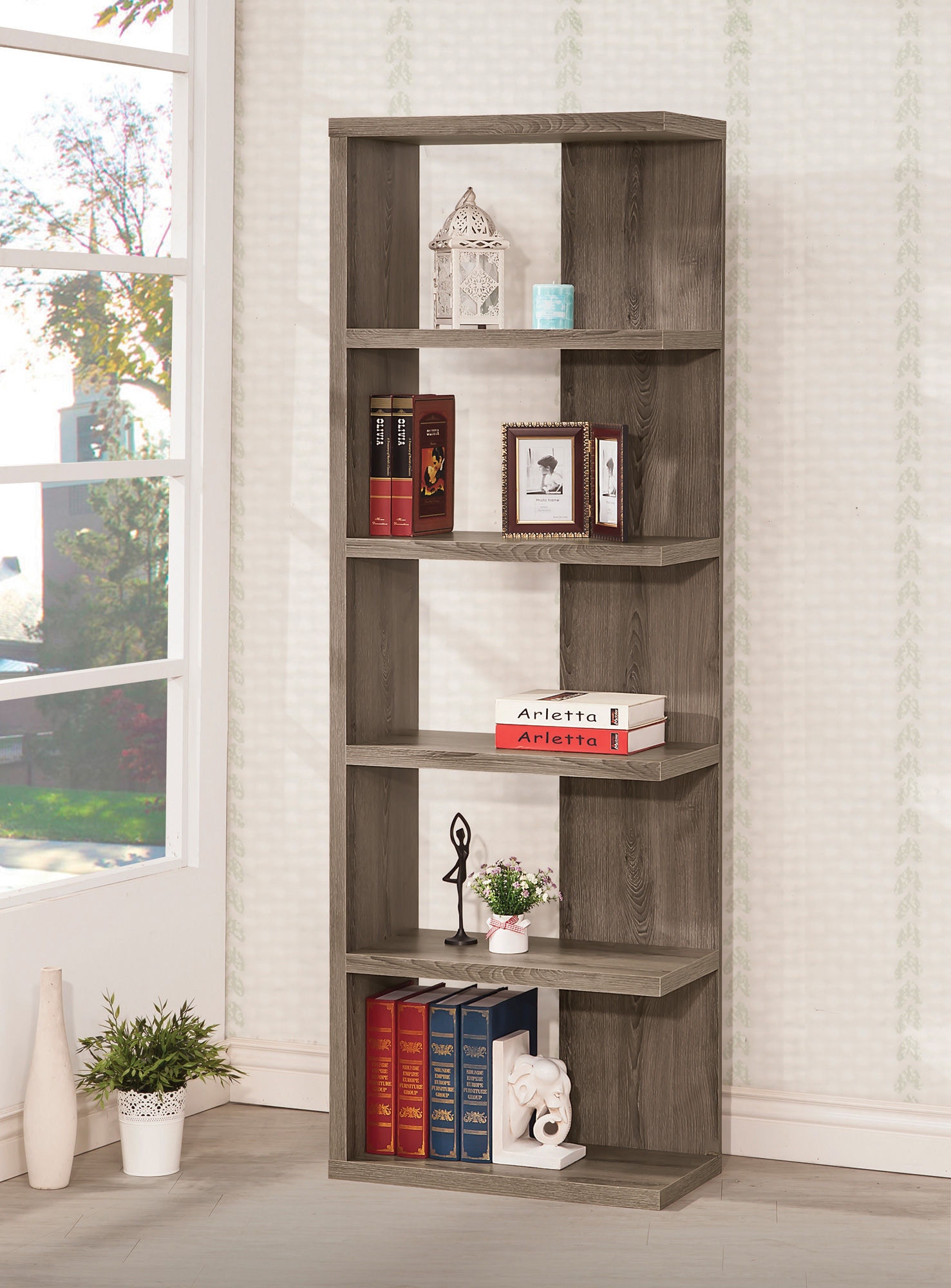 Coaster Home Office Bookcase 800553 Silk Greenery Home Store