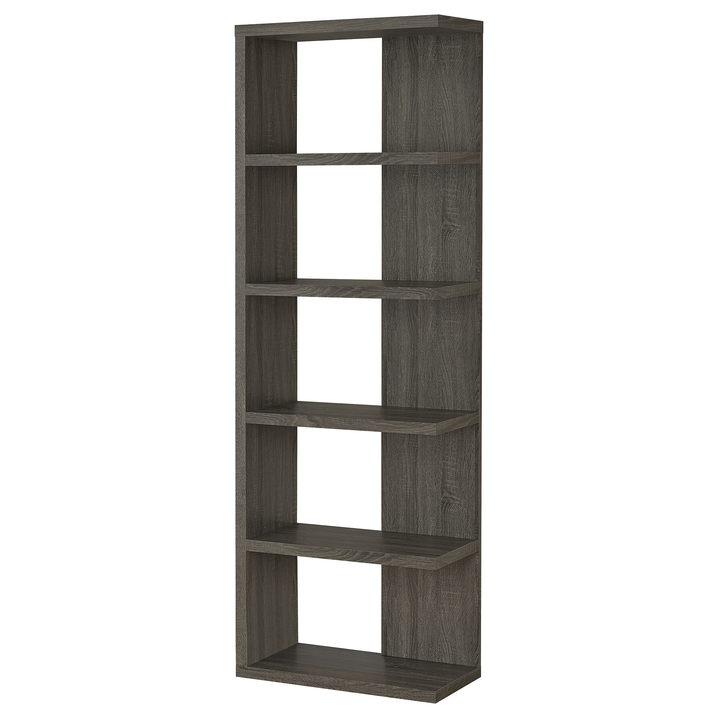 Coaster Home Office Harrison 71-inch 5-shelf Bookshelf Weathered