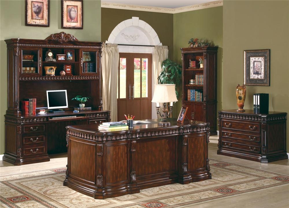 desk and credenza for home office