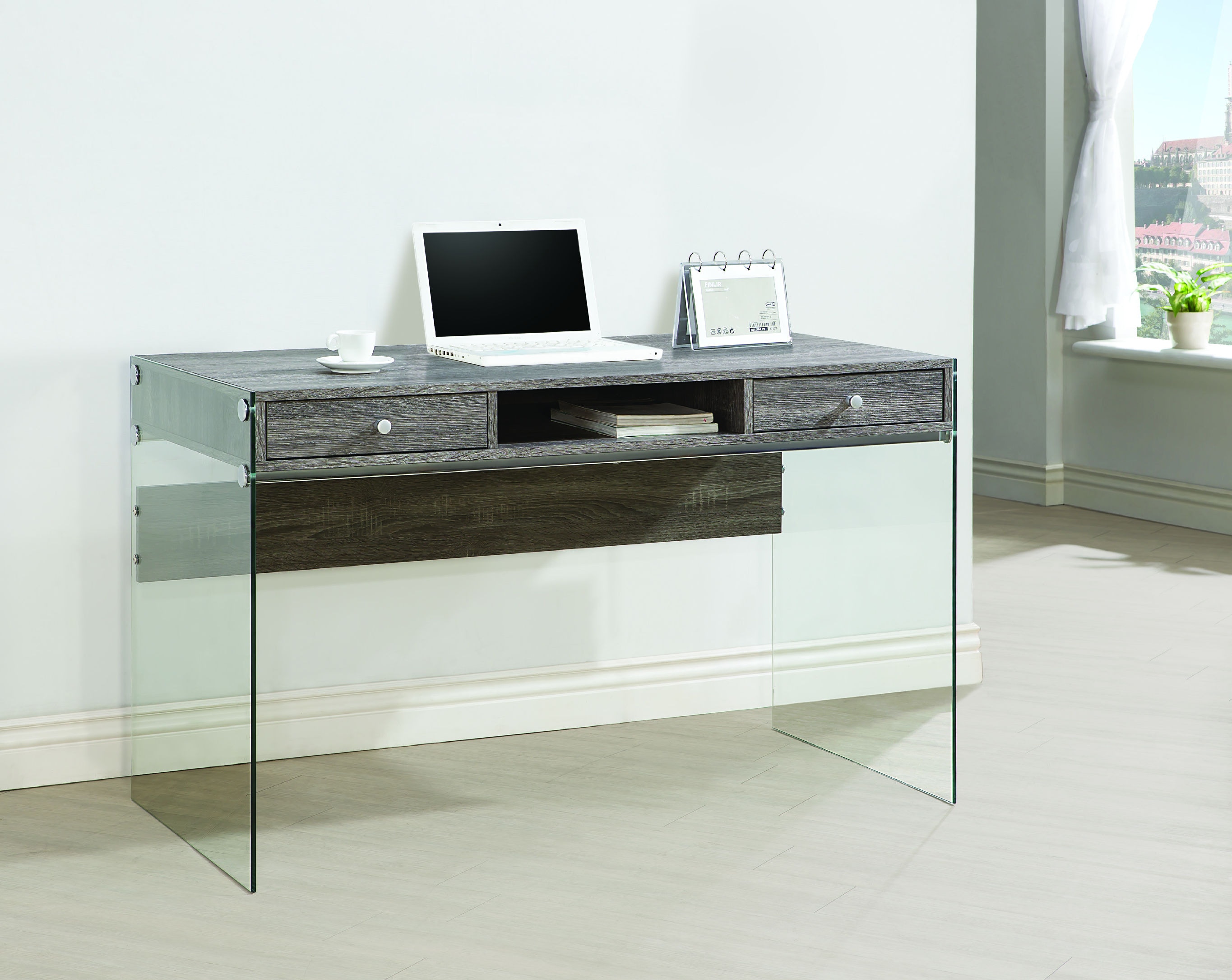 Coaster deals glass desk