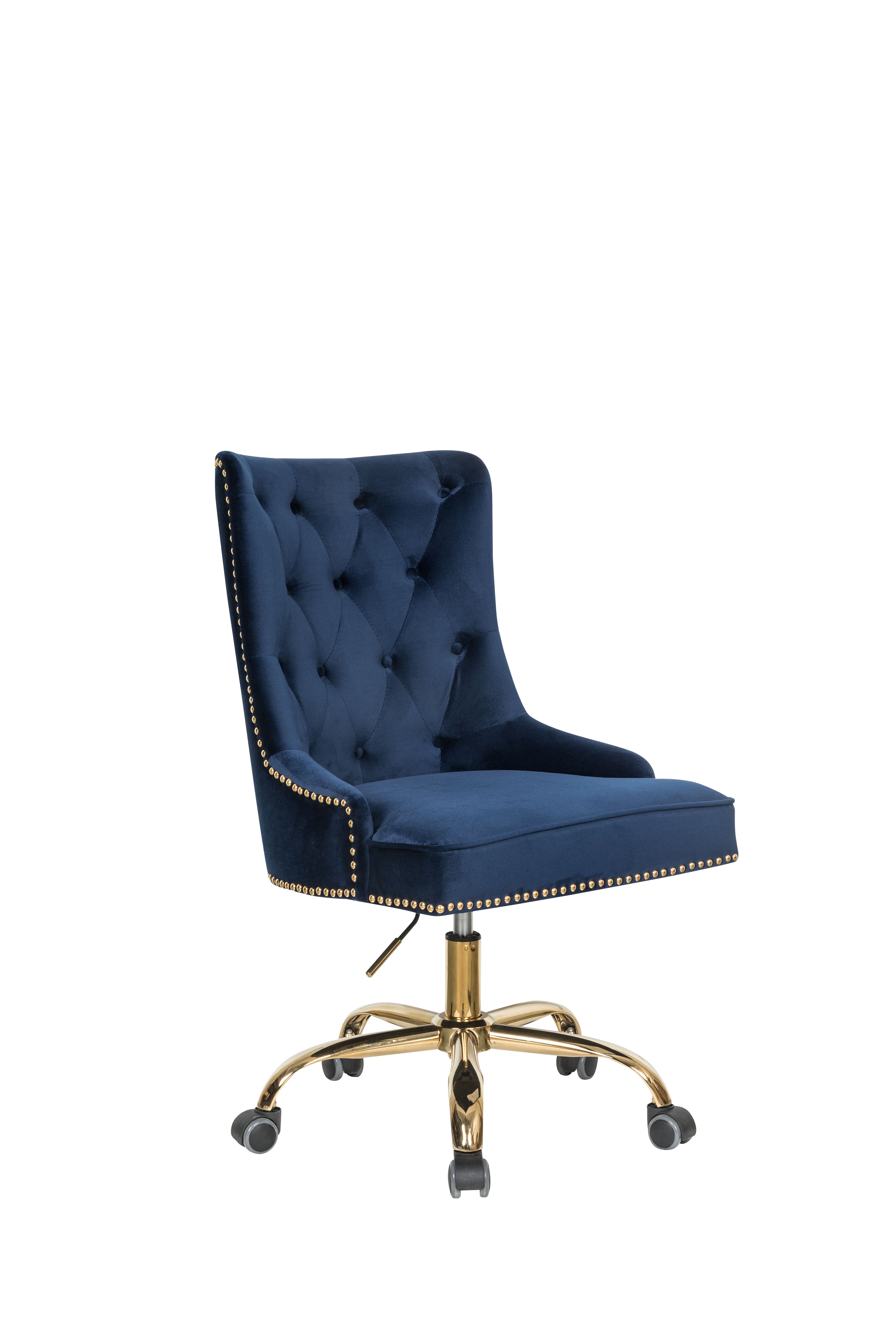 Navy blue and 2025 gold office chair