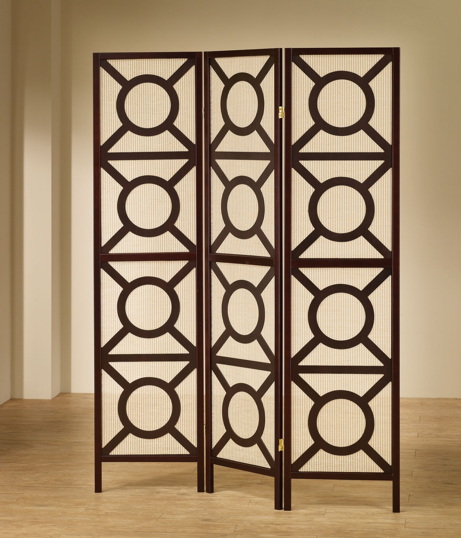 Coaster Home Accents Vulcan 3 Panel Room Divider Folding