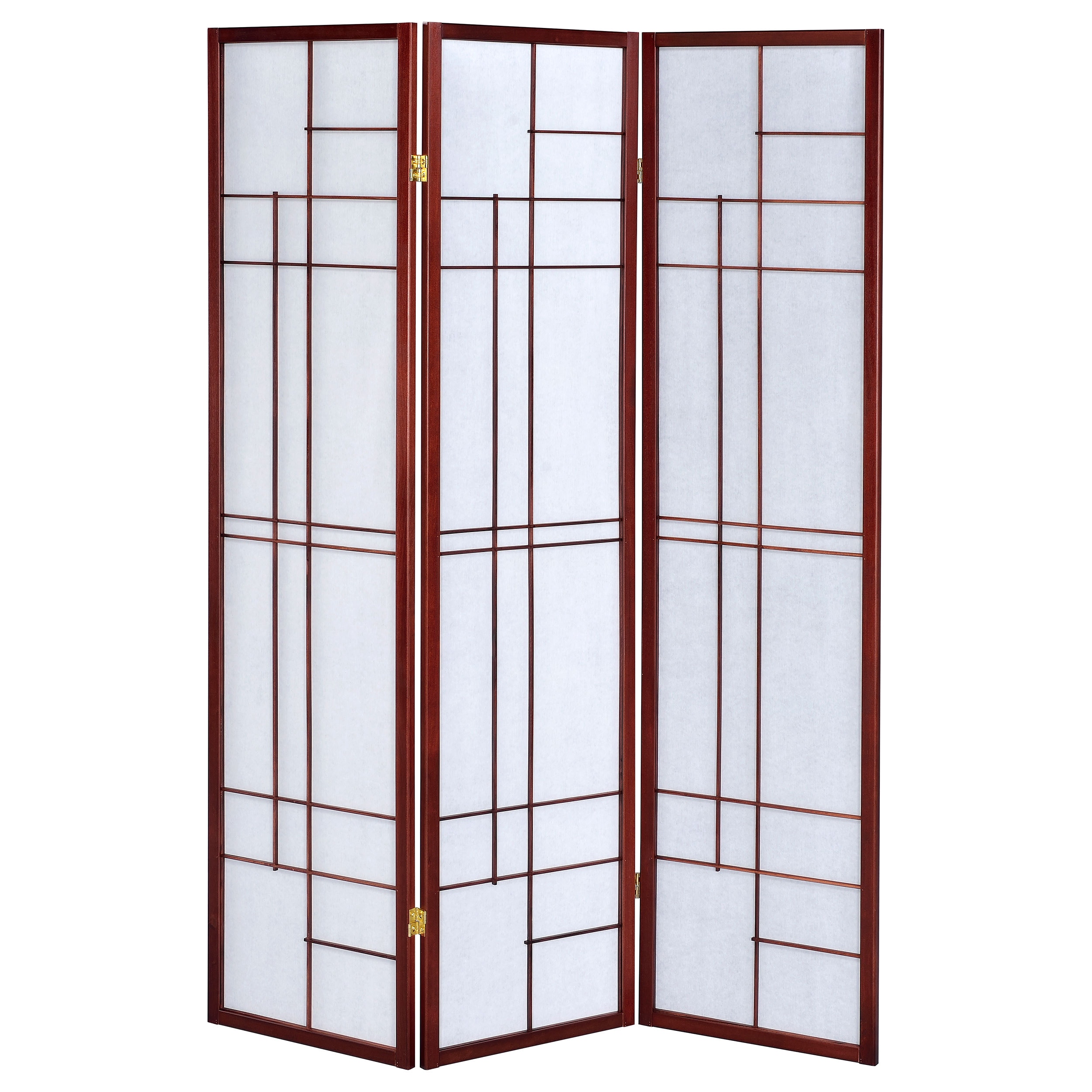 Coaster Home Accents Katerina 3-panel Room Divider Folding Shoji Screen Cherry 900110