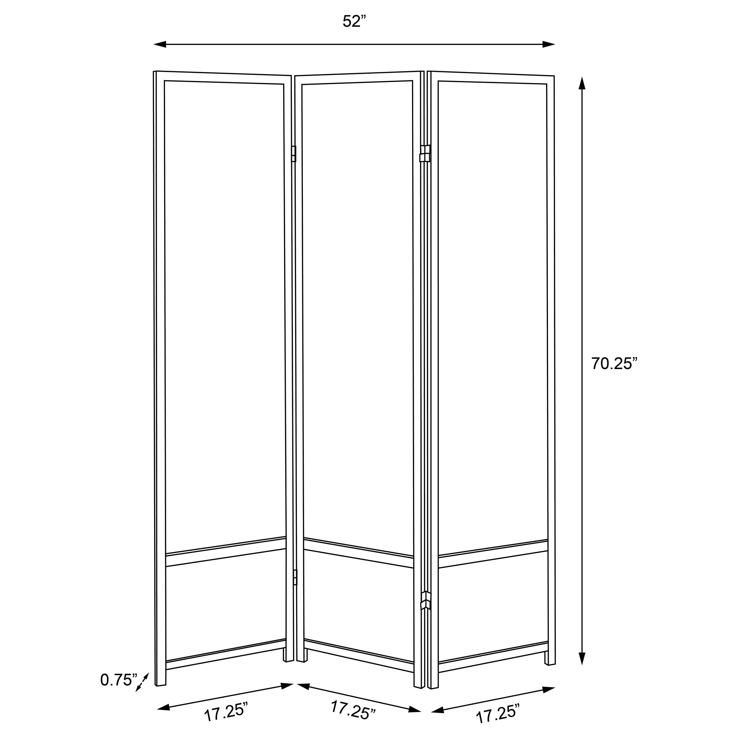 FaB Wailer Humperdinck RF 3枚セット Coaster Home Accents Calix 3-panel Room Divider Folding Shoji