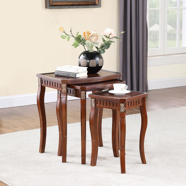 Coaster Living Room Daphne 3-piece Rectangular Wood Nesting Table