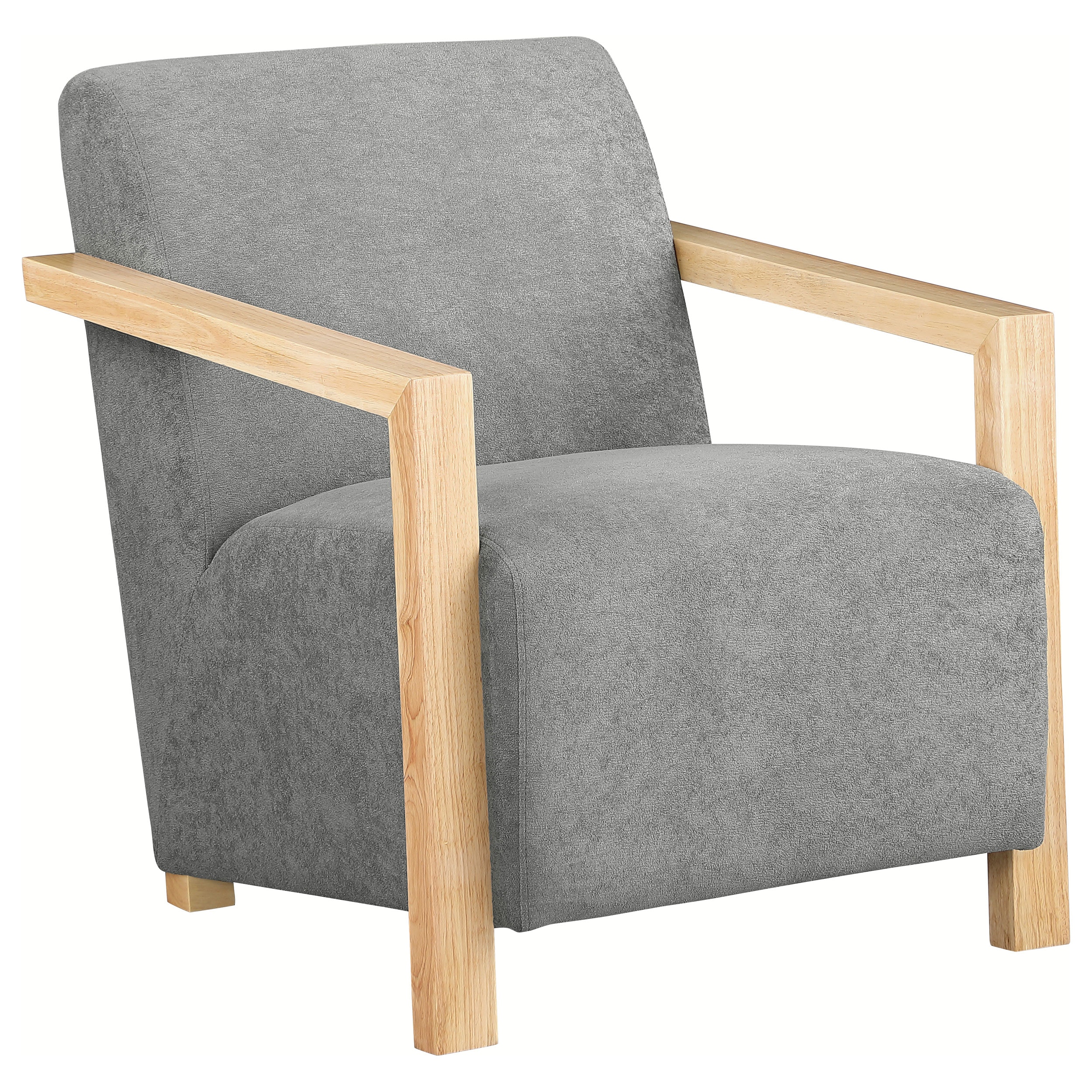 Coaster Diego Upholstered Accent Arm Chair With Wood Arms Grey 902269
