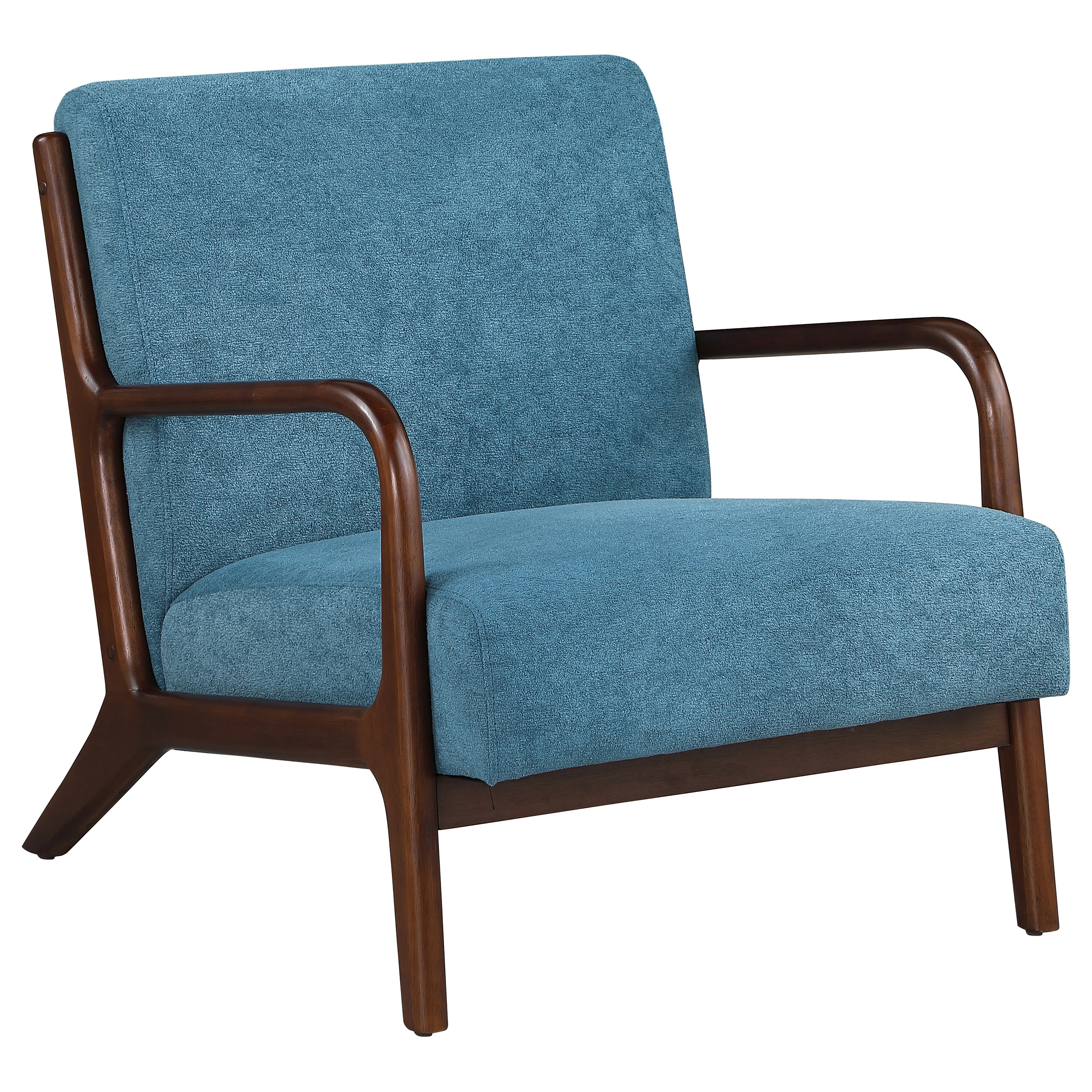 Coaster Foster Upholstered Wood Frame Accent Chair Peacock Blue 902272