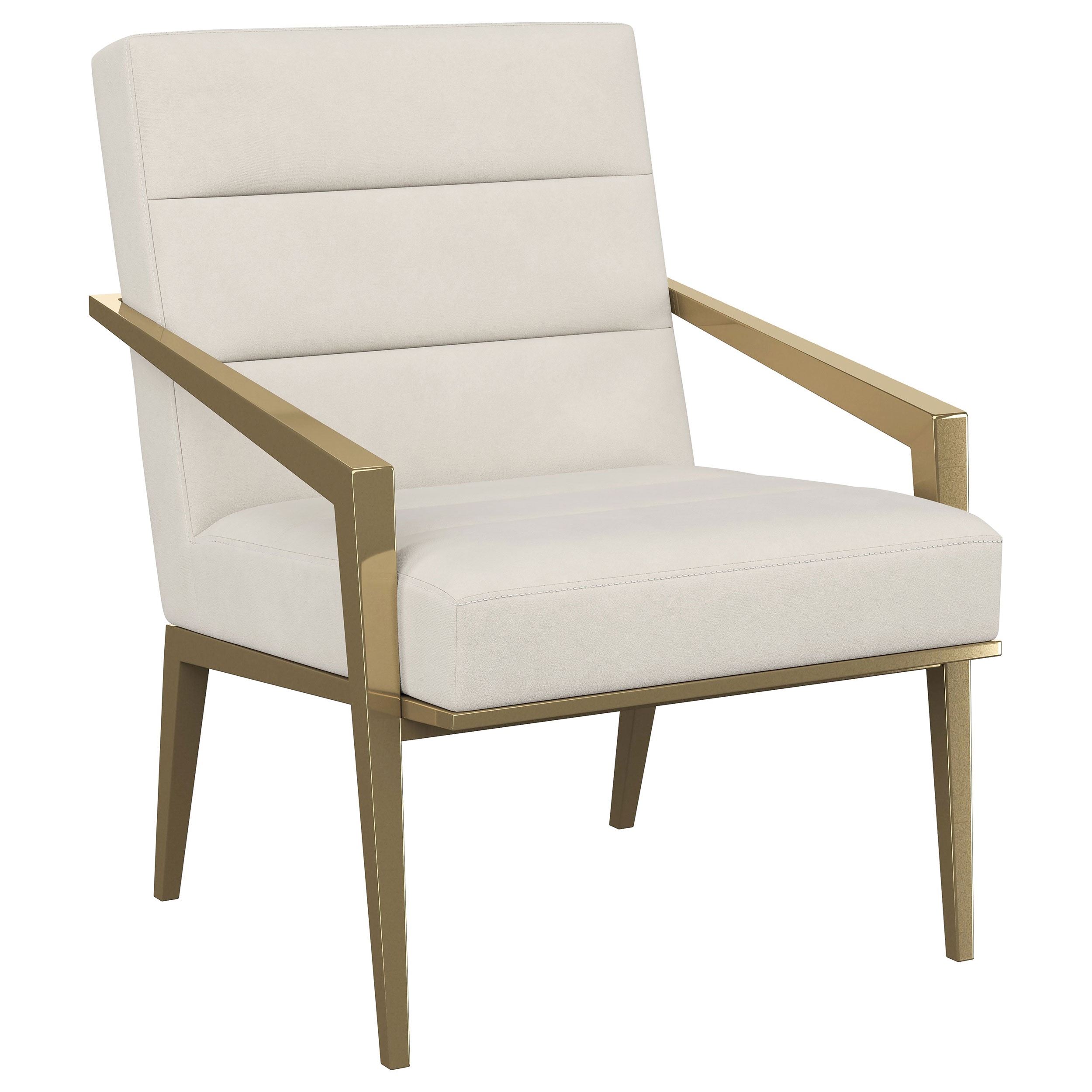 Coaster Living Room Kirra Upholstered Metal Arm Accent Chair Cream