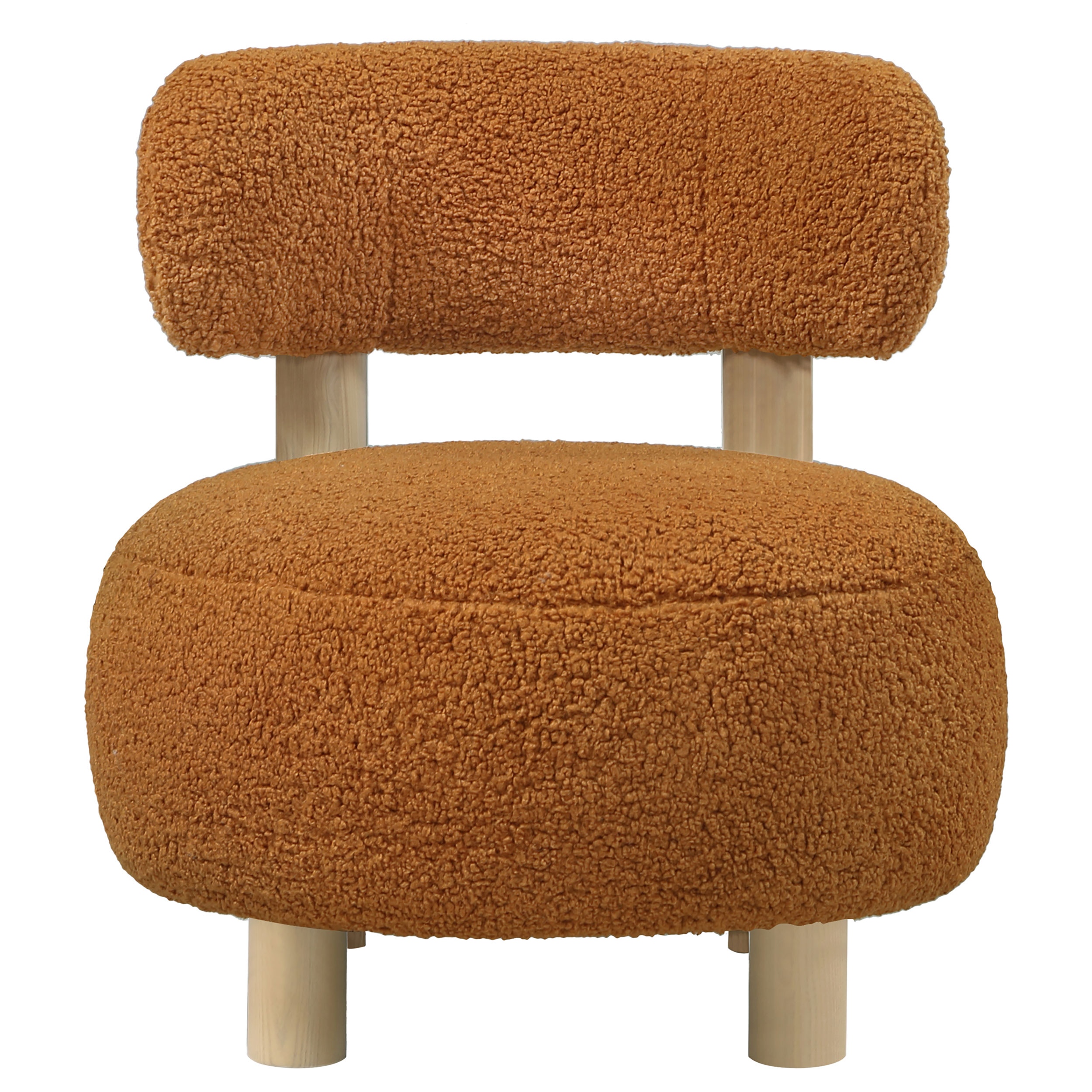 Coaster Living Room Zonie Boucle Upholstered Barrel Back Accent