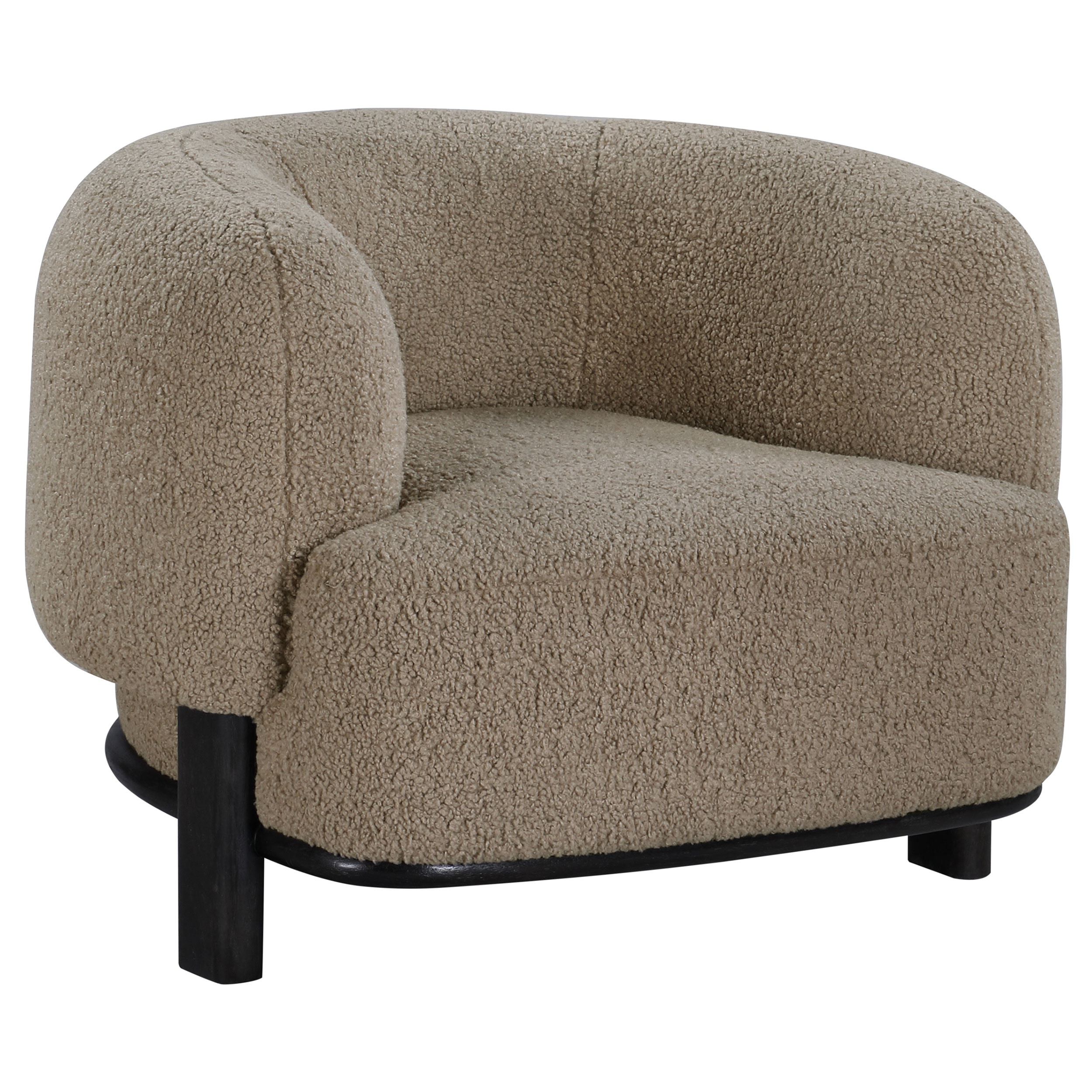 Coaster Lawler Upholstered Barrel Back Accent Chair Mushroom 903170
