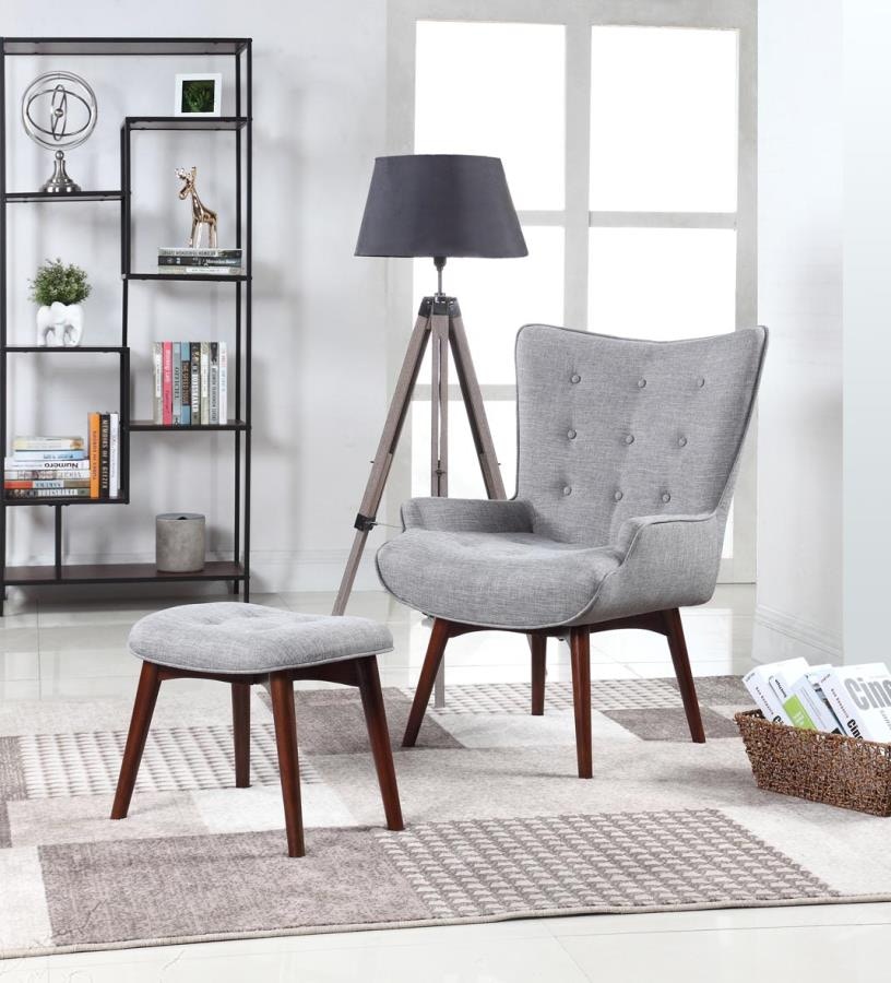 Modern accent discount chair with ottoman