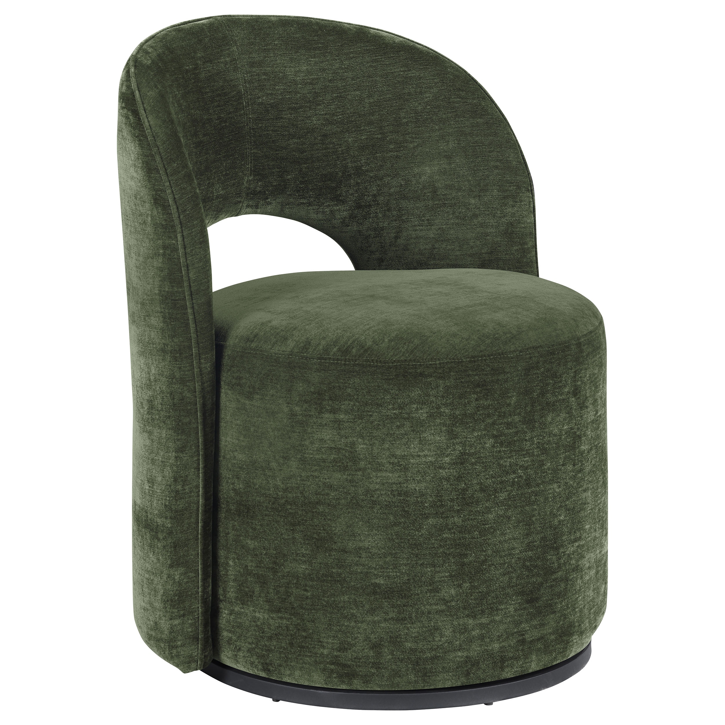 Coaster Harjo Velvet Upholstered Swivel Accent Chair Olive Green 907530