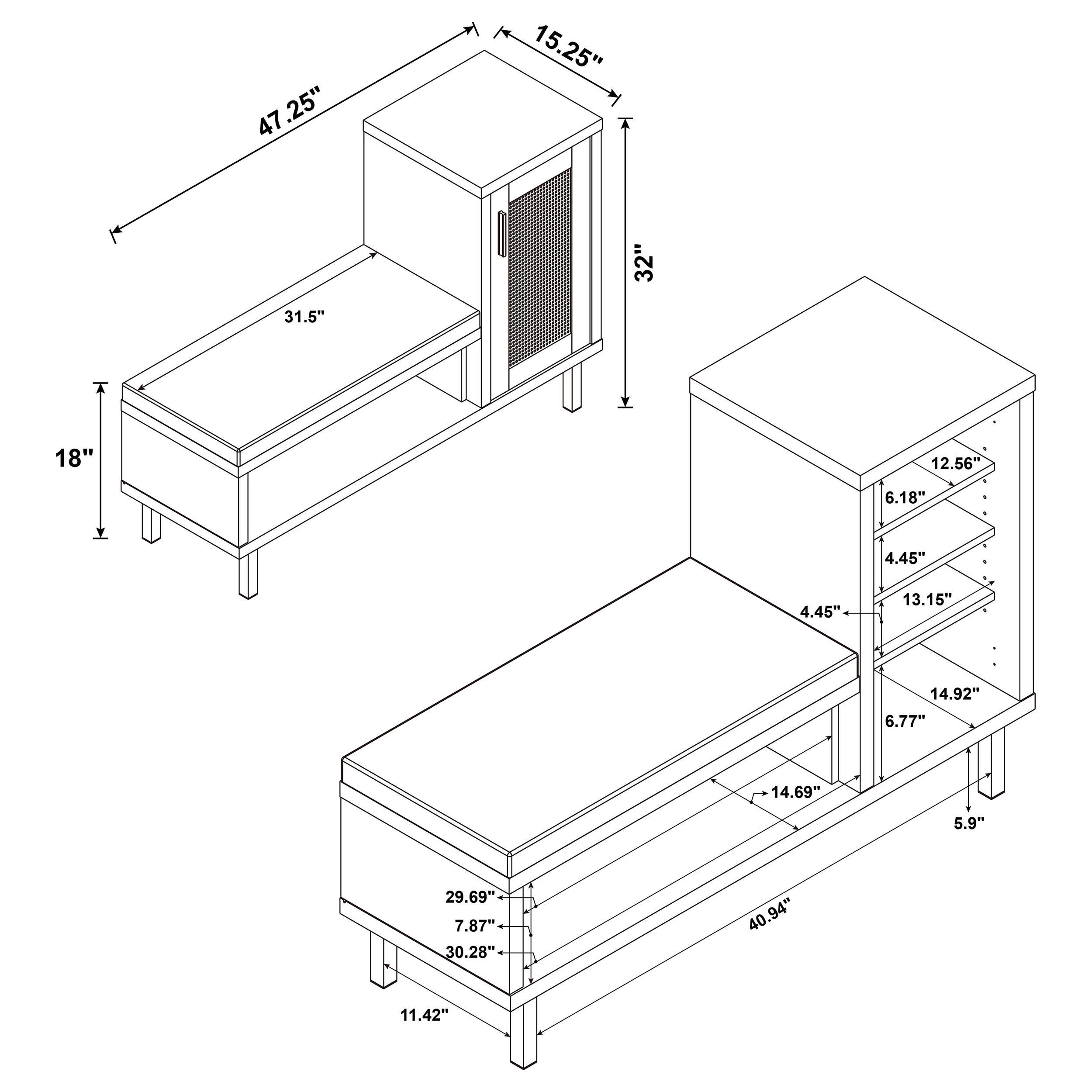 Coaster Entry and Mudroom Furniture Teller 1-door Entryway Shoe