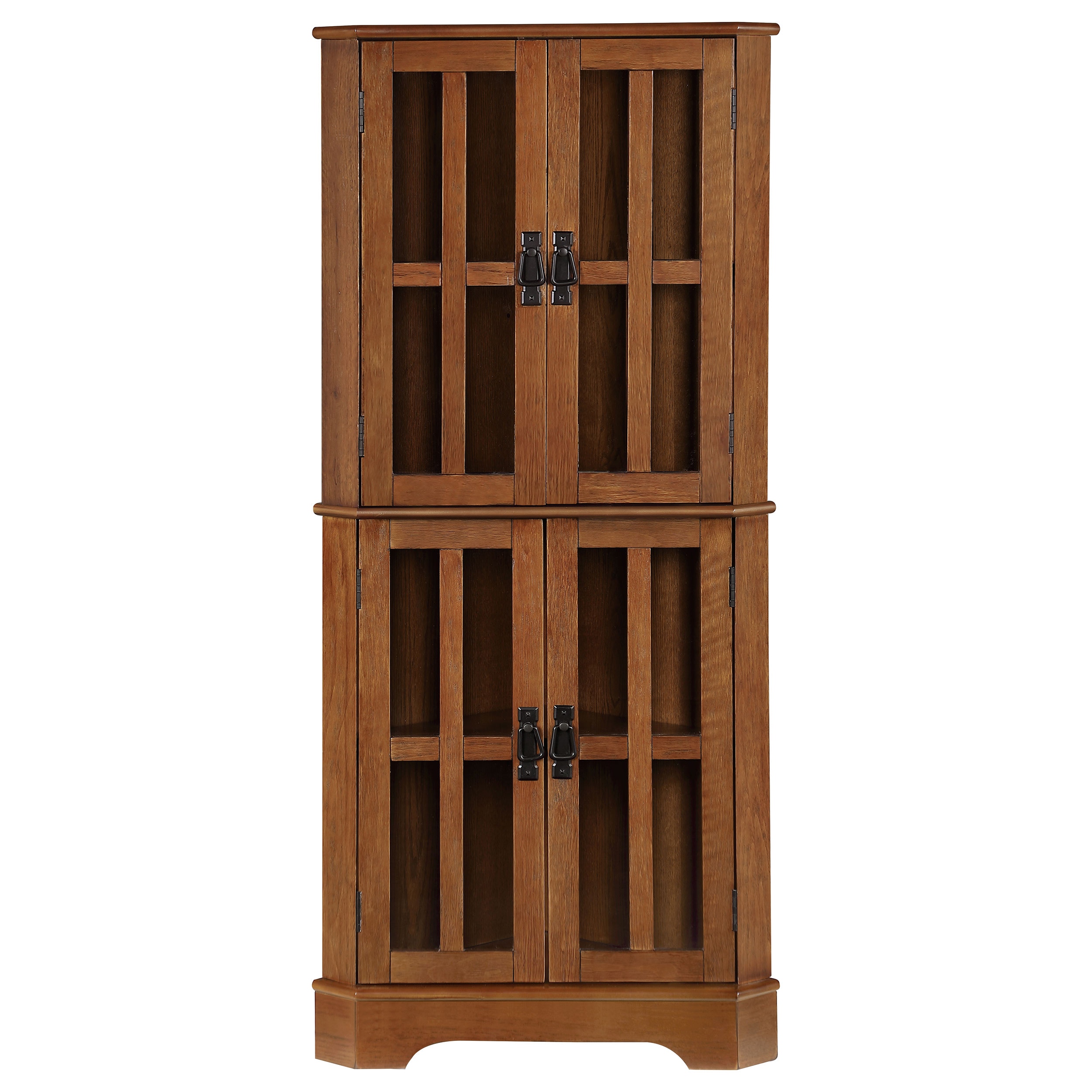 Coaster Living Room Coreosis 4-door Wood Corner Curio Cabinet