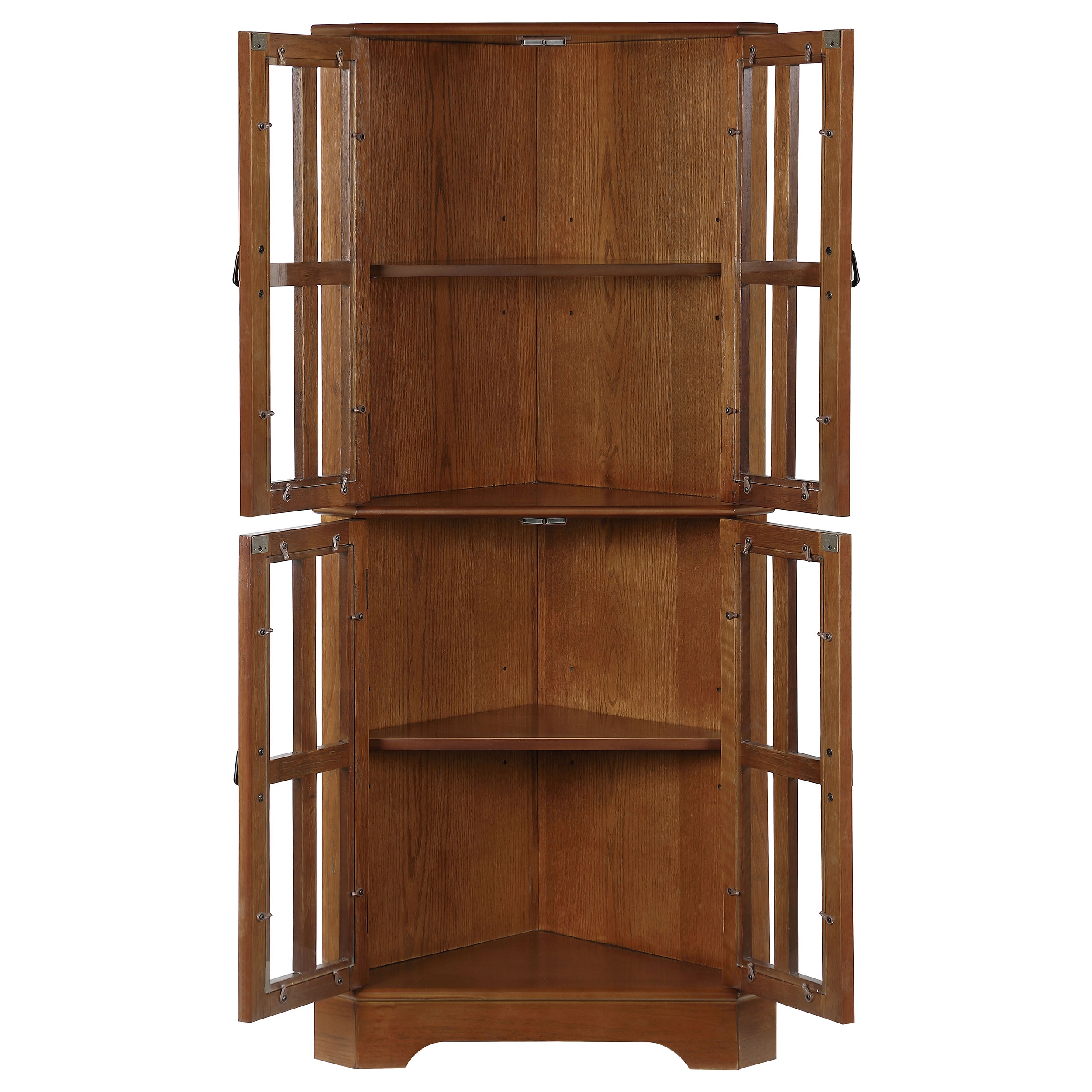 Coaster Living Room Coreosis 4-door Wood Corner Curio Cabinet