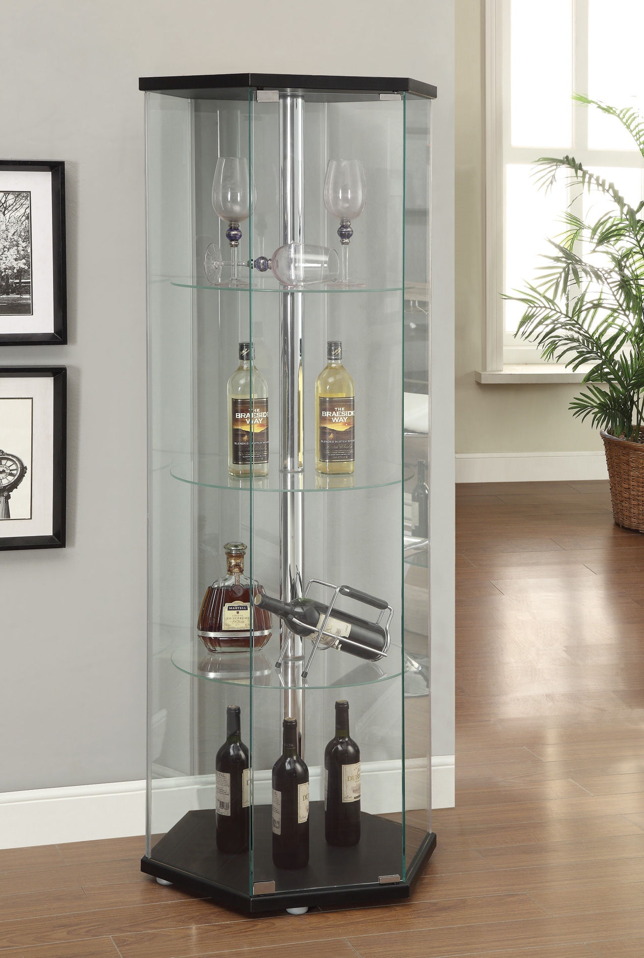 Coaster glass curio deals cabinet