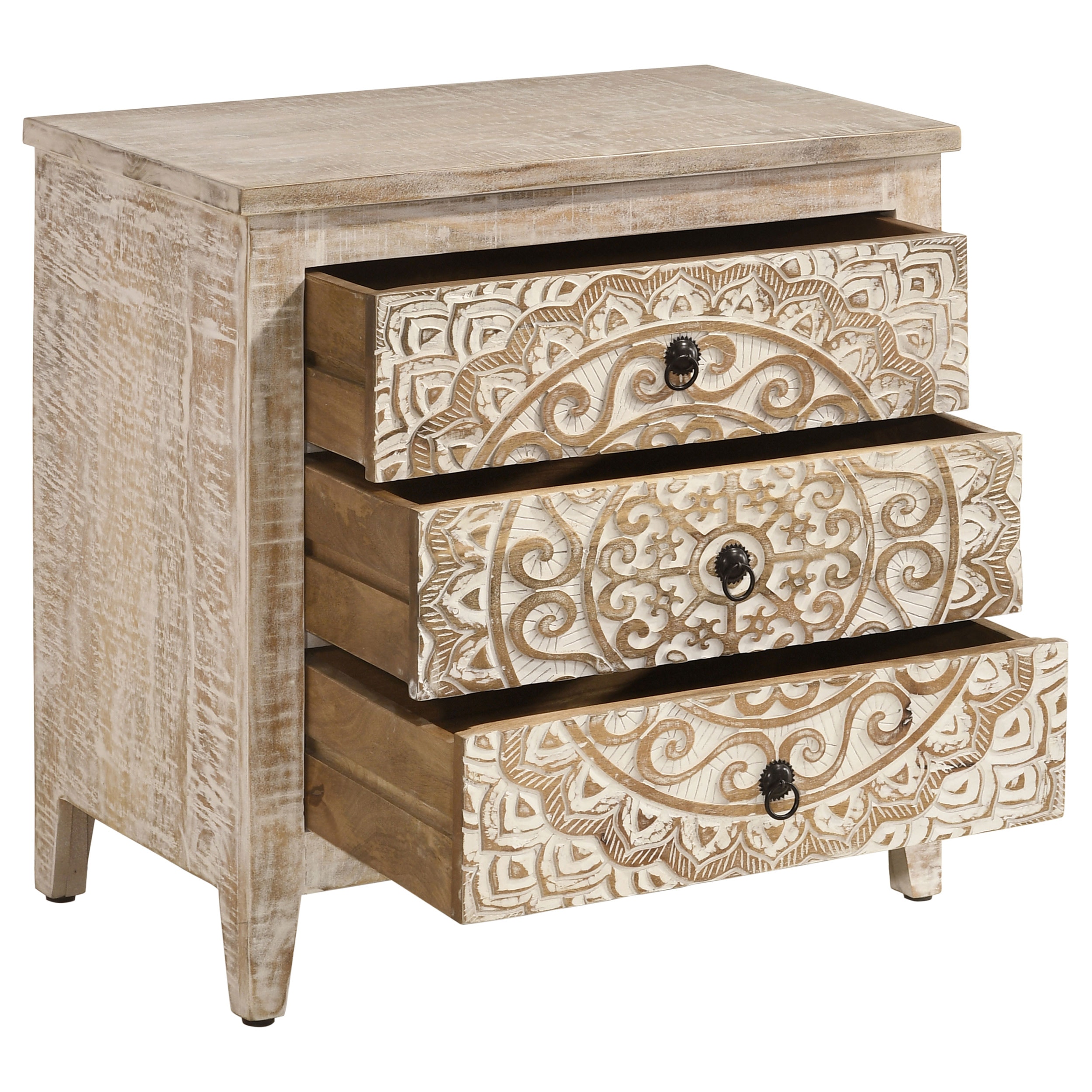 Coaster Living Room Mariska 3-drawer Wood Mandala Cabinet
