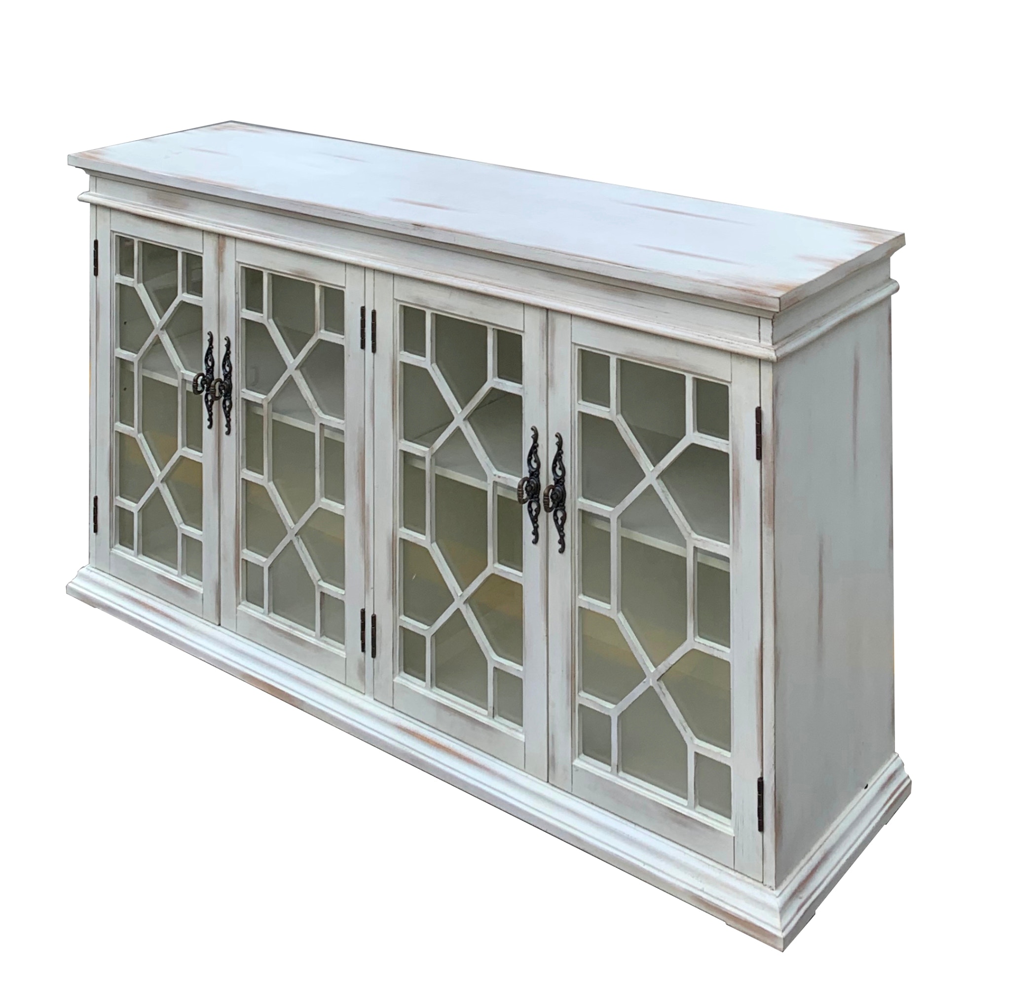 Coaster Living Room Kiara 4-door Wood Lattice Storage Accent