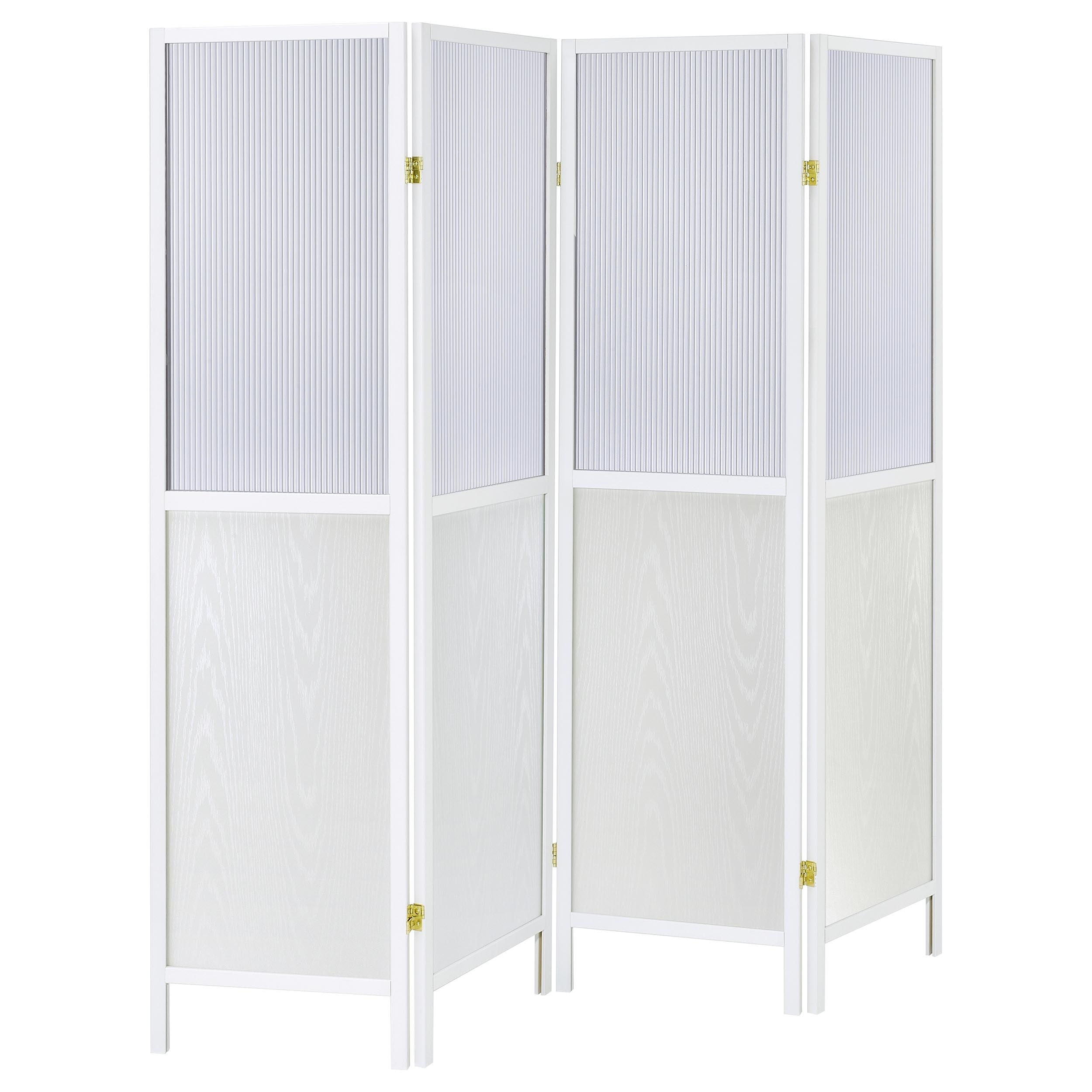 Coaster Mattison 4-panel Room Divider Folding Shoji Screen White 960122