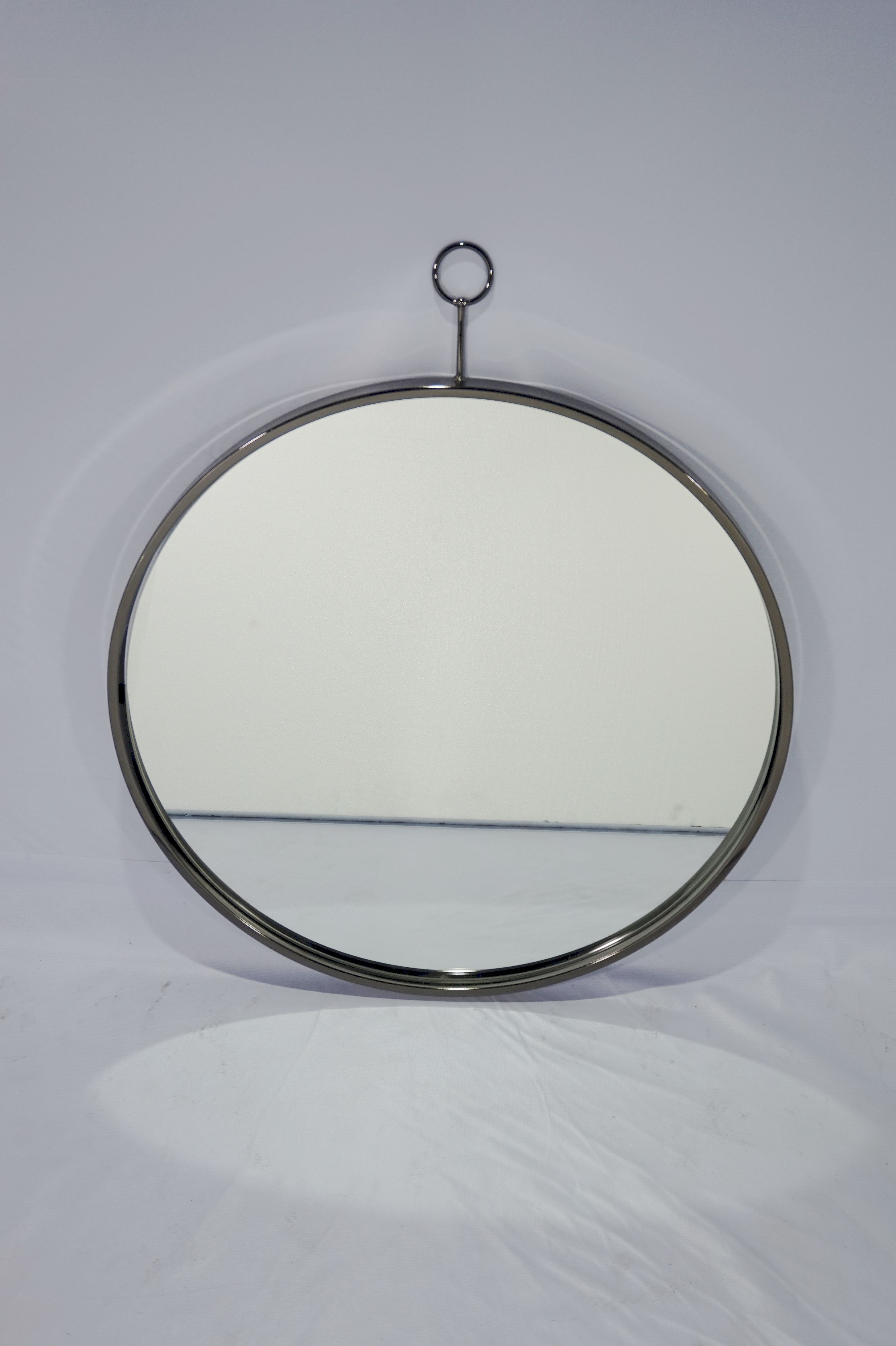 まつん　Round Mirror Shelf 回転式ミラー Coaster Mirrors Gwyneth 30 X 35 Inch Round Wall Mirror Black
