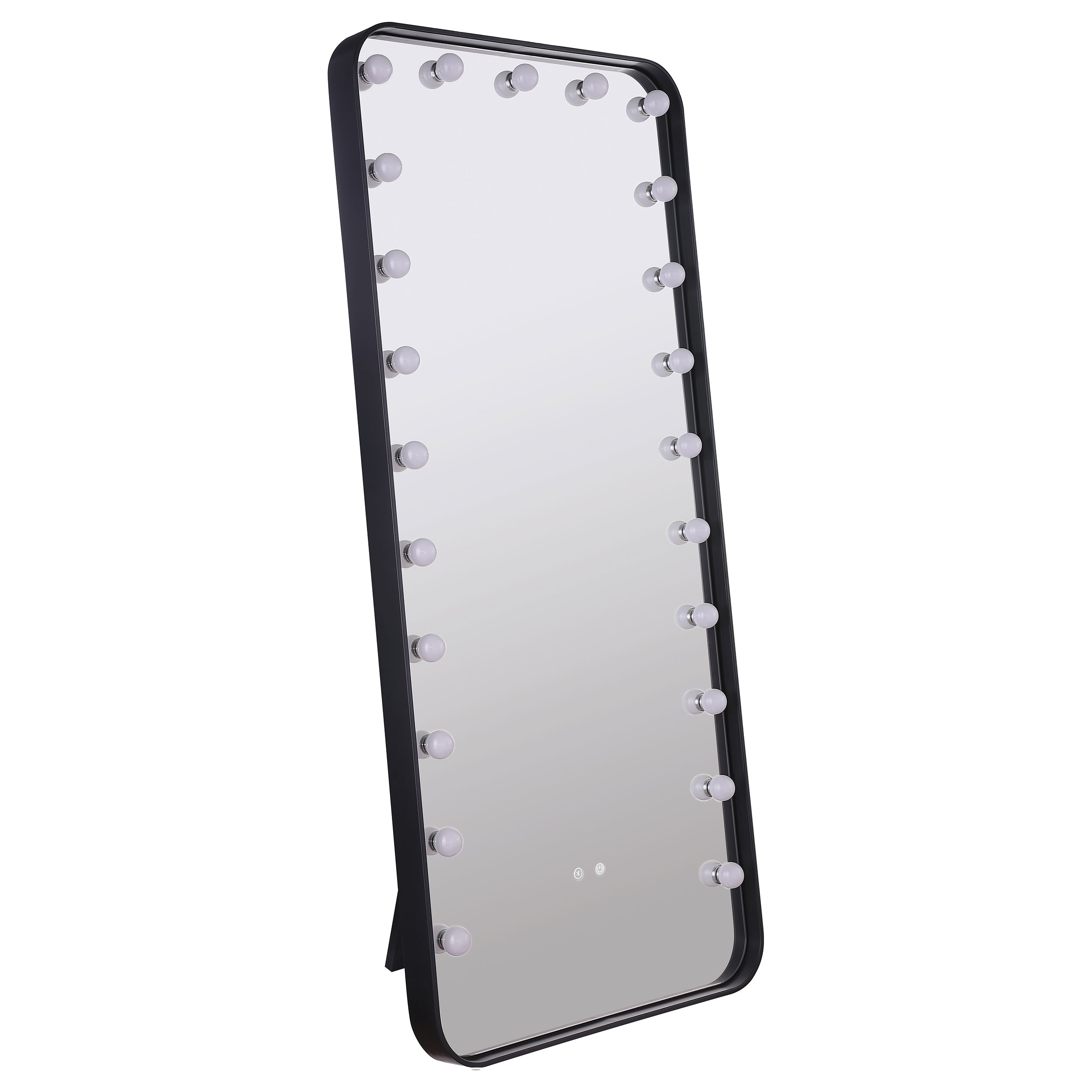 Coaster Canton 32 X 71 Inch Led Standing Mirror With Speakers Black 961577