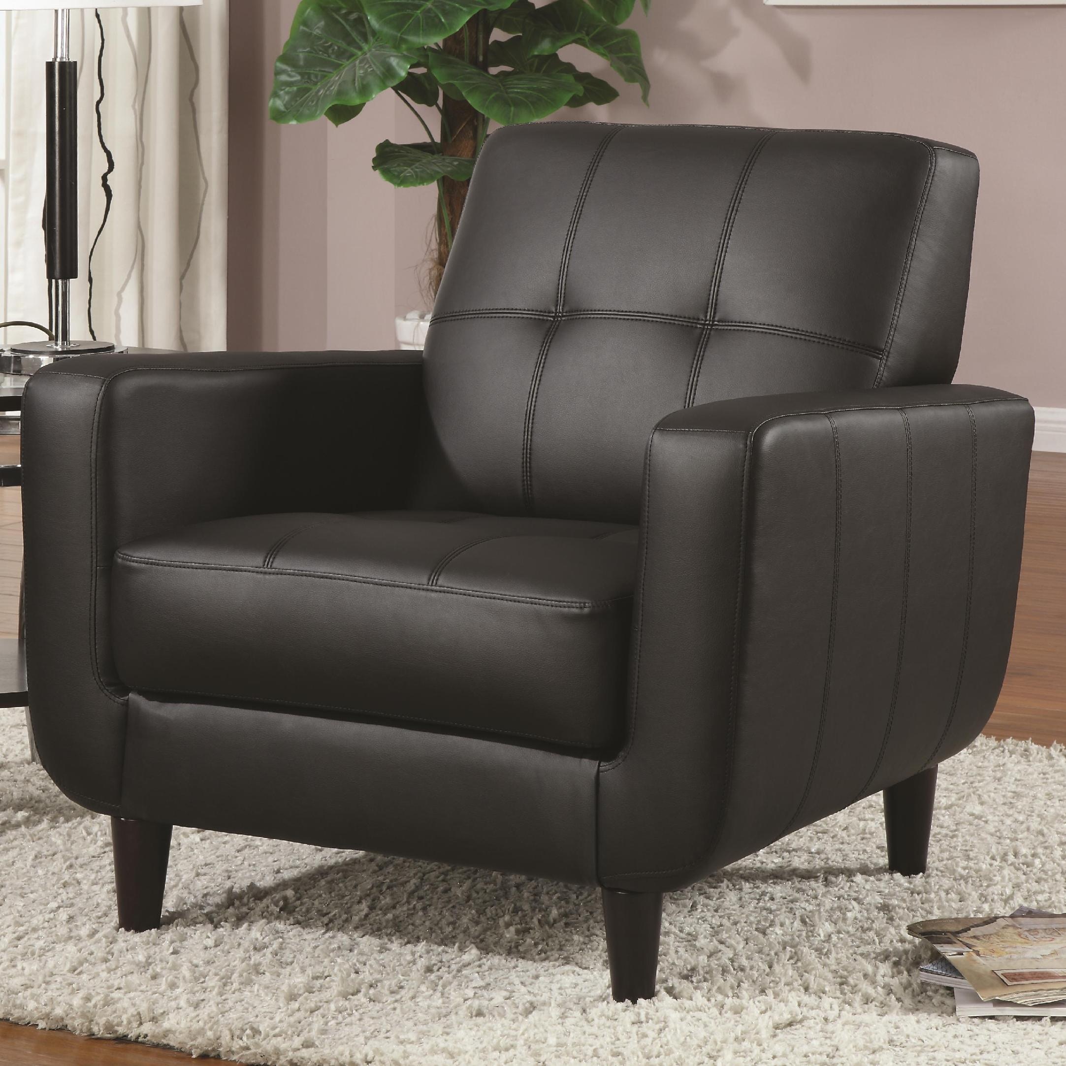 Coaster Living Room Casual Cappuccino Accent Chair 900204 - Leon ...