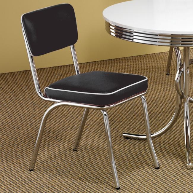 retro black dining chairs