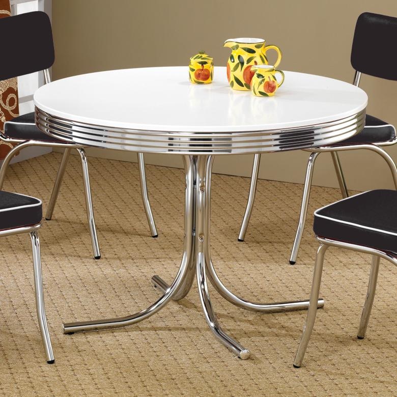 Retro round best sale table and chairs