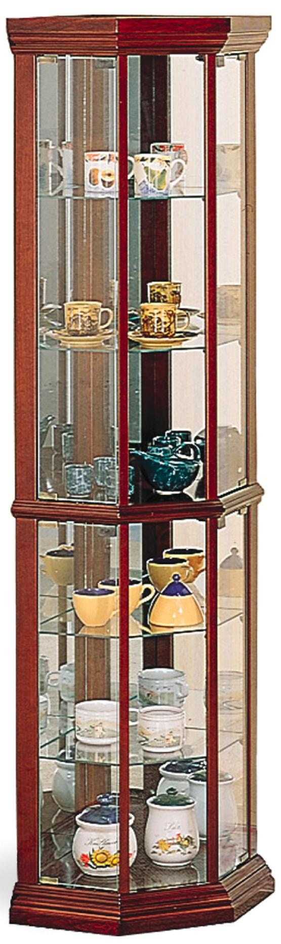 Coaster corner on sale curio cabinet