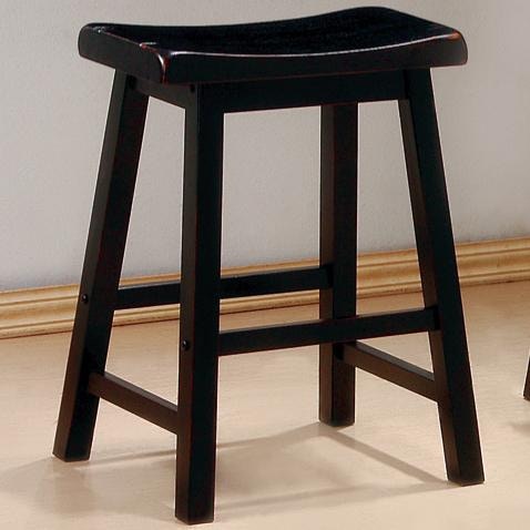 Coaster Bar and Game Room Transitional Black Counterheight Stool