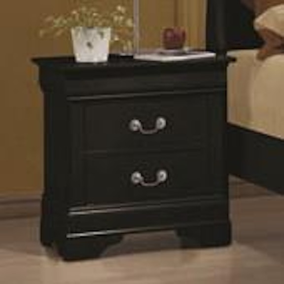 Louis Philippe 2-Drawer White Bedside Table Cabinet Nightstand