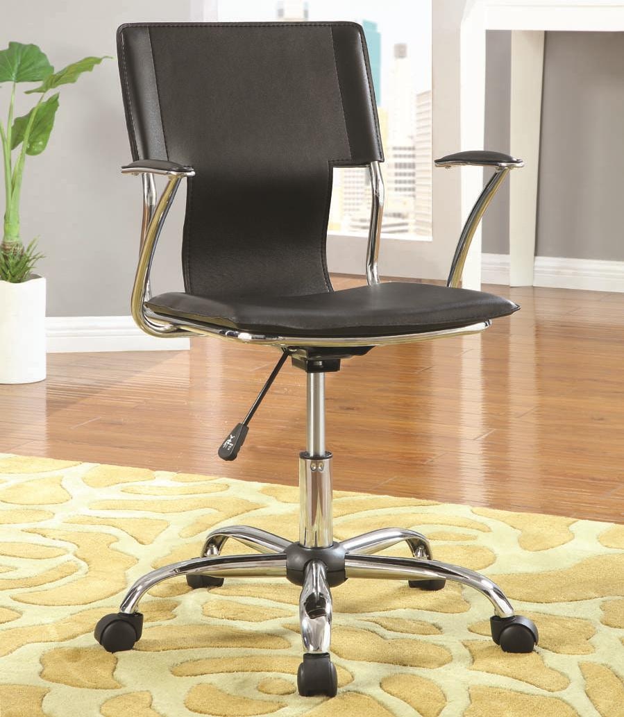 Black chrome office online chair