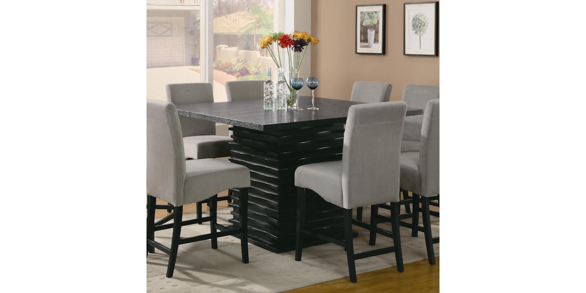 Dinning Tables Stanton Black Counter Height Table Pedestal Table