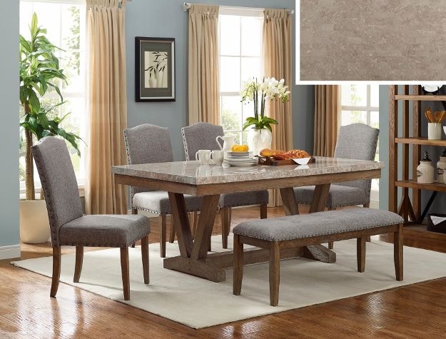 vesper round marble dining table