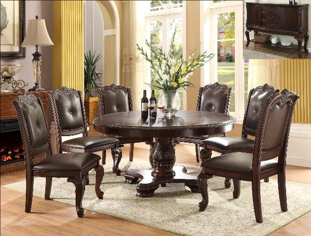 Crown Mark Casual Dining Kiera Round Dining Table Top 2150T-60-TOP ...