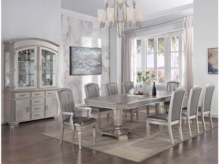 Crown Mark Casual Dining Klina 9 Pack Pedestal Dining Group 220044108