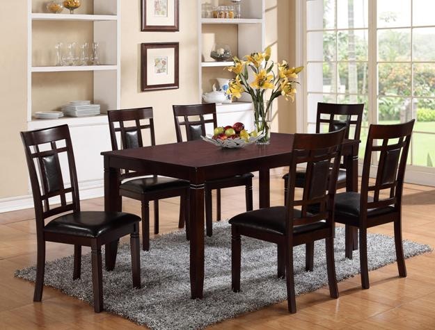 crown view 7 piece dining set