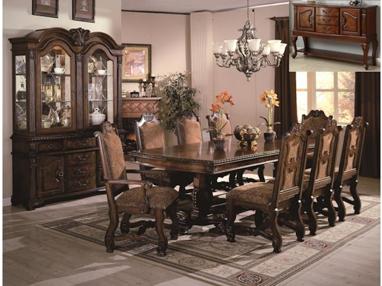 Crown Mark Dining Room Neo Renaissance China Hutch 53 H Four Crown Mark Neo Renaissance China Hutch 53 H 2400