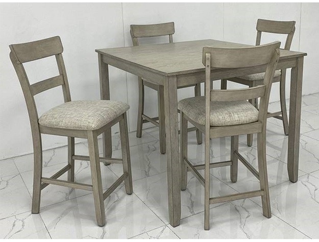 Crown Mark Casual Dining Henderson 5 Pack Counter Height Driftwood