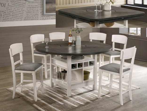 Crown mark counter outlet height dining set